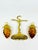 Amber Mid 20th Century Taj Importing Co. Golden & Amber Glass Hanging Grapes Salt & Pepper Shakers For Sale - Image 8 of 12