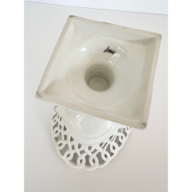 Italian Italian Porcelain Lace Vessel For Sale - Image 3 of 8