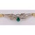 14 Karat Two-Toned Emerald Fancy Link Bracelet .66 Total Diamond Weight For Sale - Image 10 of 12