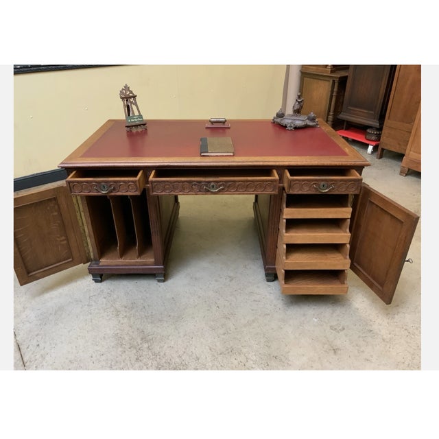 Wood Antique Art Nouveau Desk, 1910 For Sale - Image 7 of 13