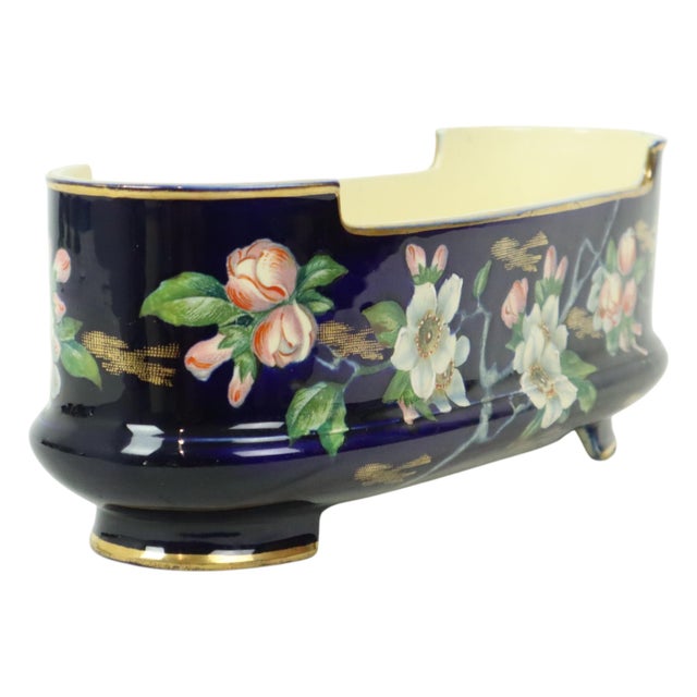Antique Floral Art Nouveau Taiping Flowerpot from Villeroy & Boch, 1890s For Sale - Image 6 of 18