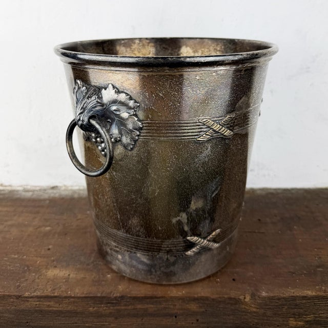 Antique French Silver-Plated Champagne Bucket from Agrit Paris, 1890s For Sale - Image 12 of 17