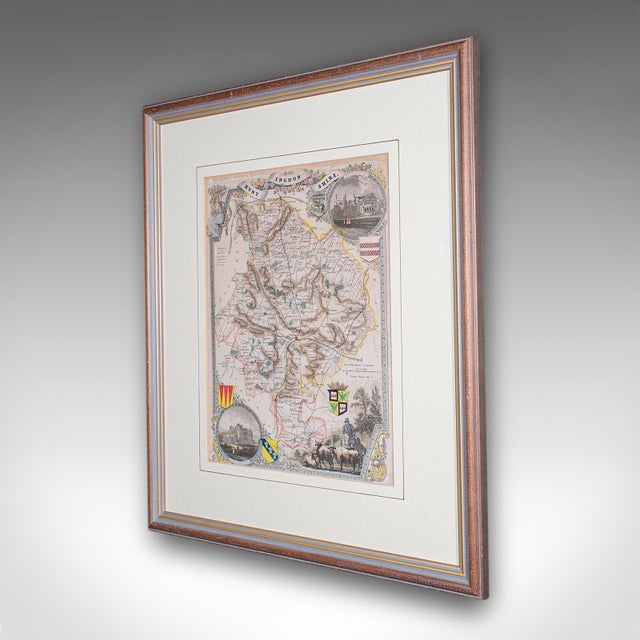 Victorian Antique County Map, Huntingdonshire, English, Framed, Moule, Atlas, Victorian For Sale - Image 3 of 12