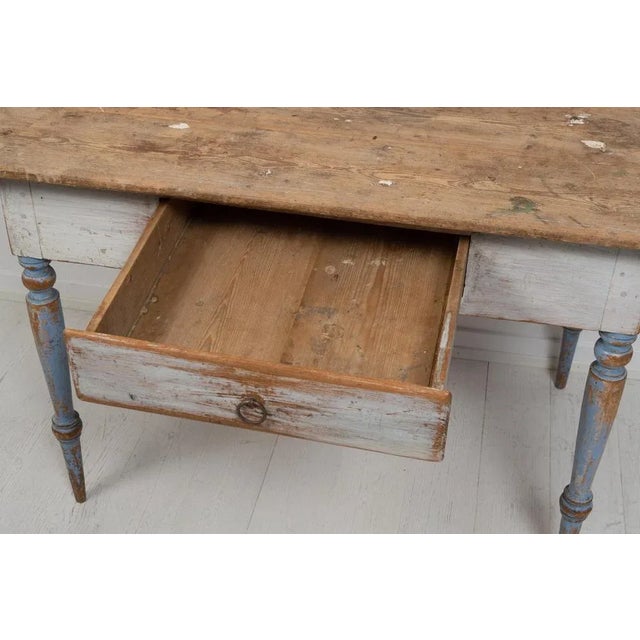 Small Swedish Folk Art Table, 1800s For Sale - Image 12 of 14