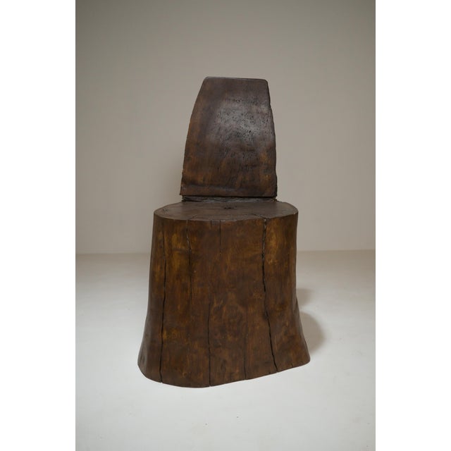 Vintage French Vernacular Monoxyl Chairs in Birch, 1960s, Set of 4 For Sale - Image 13 of 18