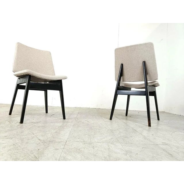 Mid-Century Dining Chairs attributed to Jos De Mey, 1950s, Set of 6, in Very Good conditions. Designed 1950 to 1959 This...