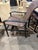 Metal Woodgrain Tile Top Patio Table Dining Set - Six Chairs For Sale - Image 7 of 7