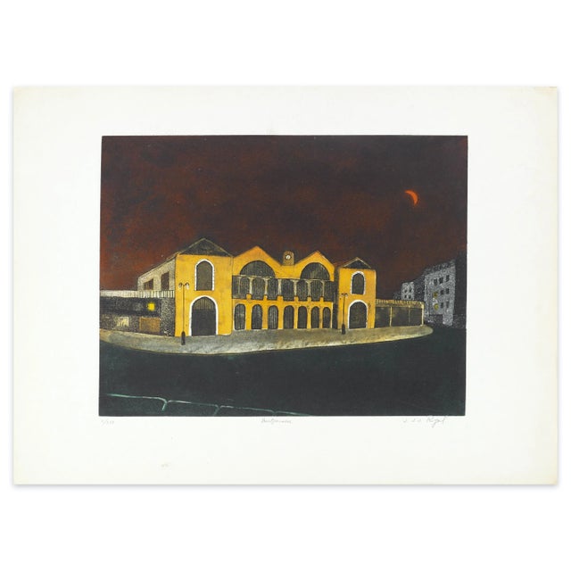 Montparnasse - Original Etching by Jacques Joachim Jean Rigal - 1970s 1970s For Sale - Image 3 of 3