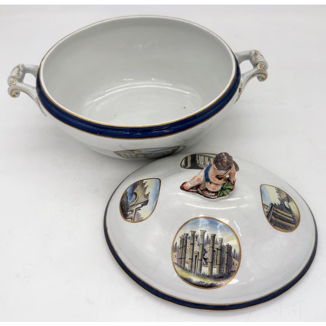 18th Century Naples Porcelain Grand Tour Topographical Tureen For Sale - Image 9 of 9
