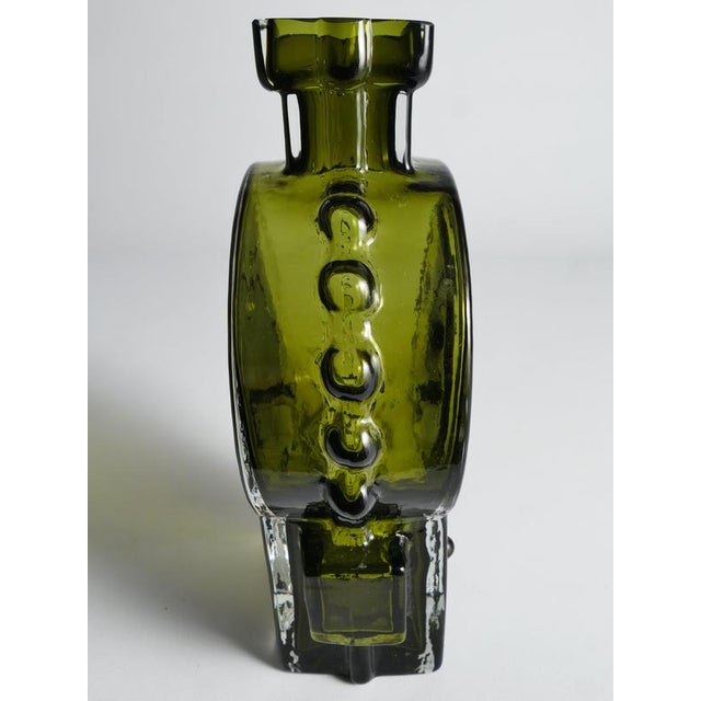 Vintage Green Glass Vase by Helena Tynell, 1968 For Sale - Image 12 of 18