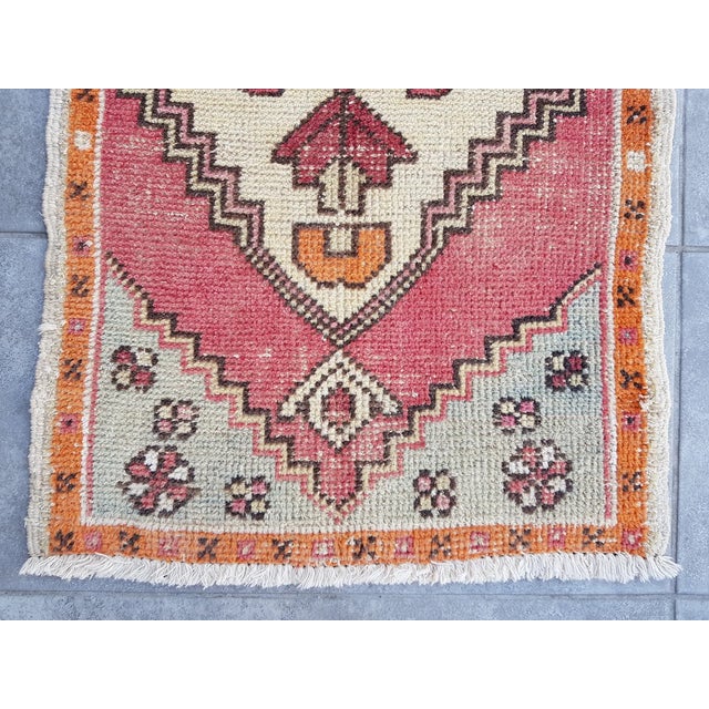 1950s 1950s Neutral Orange Wool Rug For Sale - Image 5 of 10