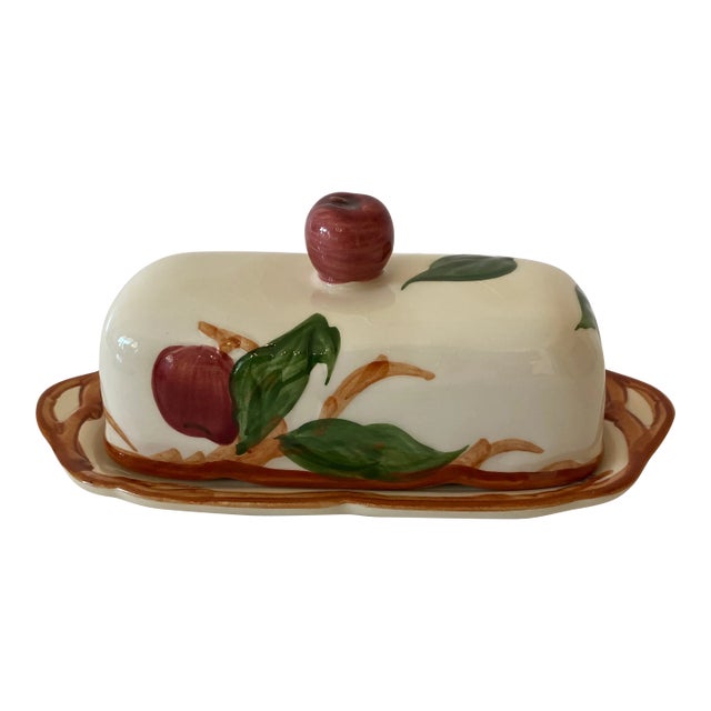 Vintage Franciscan Apple Pattern Butter Dish For Sale
