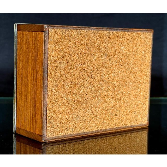 Silver Vintage Napier Silverplate and Teak Lidded Box With Modernist Celtic Scroll Design, 1960s For Sale - Image 8 of 8