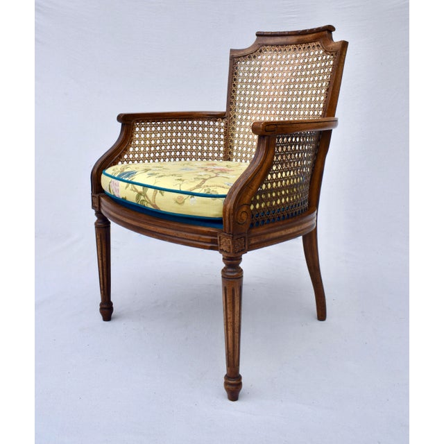 French John Widdicomb Louis XVI Caned Faux Bamboo Chair For Sale - Image 3 of 11