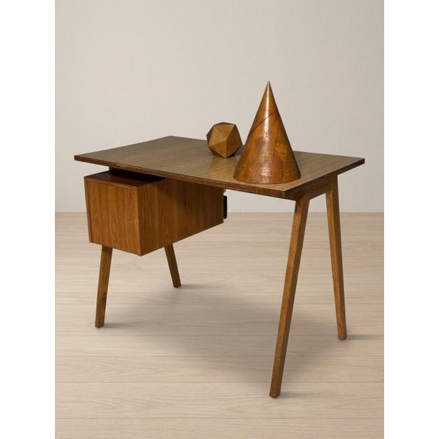Mid-Century Wooden Writing Desk by Robin Day, 1950s For Sale - Image 5 of 9