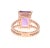 2020s 5.51 Carat Emerald Cut Amethyst Rose Gold Solitaire Ring, Size 7 For Sale - Image 5 of 6