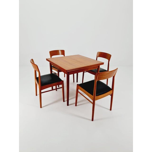Danish Rectangular Teak Table with Two Extension Leaves, 1960s For Sale - Image 5 of 11