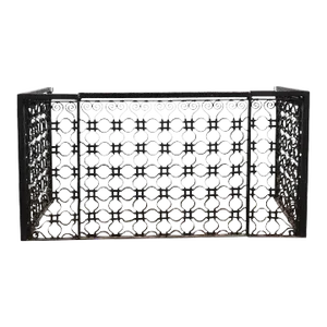Late 19th Century Three-part American Winslow Bros Painted Wrought Iron Panel as Fireplace Screen