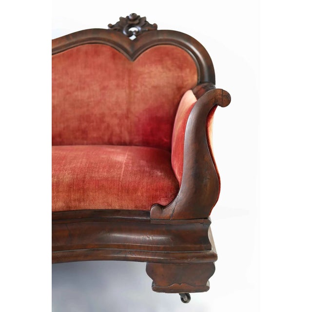 Brown Sofa Antique Regency Mahogany Veneer For Sale - Image 8 of 9