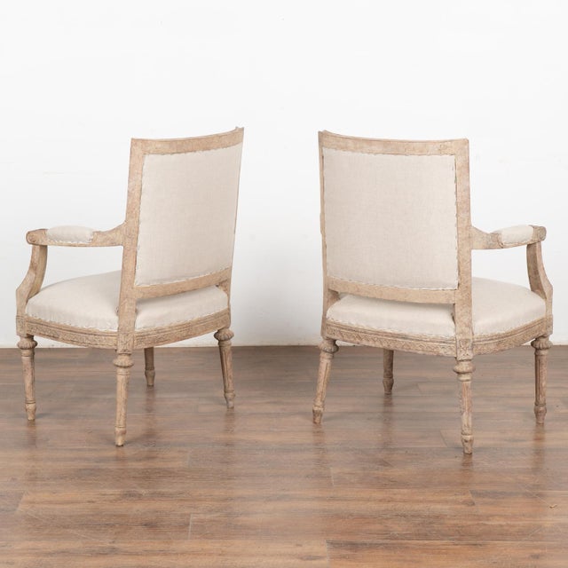White Pair, White Painted Gustavian Style Armchairs, Sweden Circa 1900's For Sale - Image 8 of 8