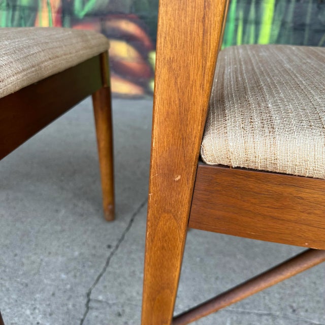 Wood Mid 20th Century Pair of American of Martinsville Mid Century Walnut Cane Back Dining Chairs For Sale - Image 7 of 12