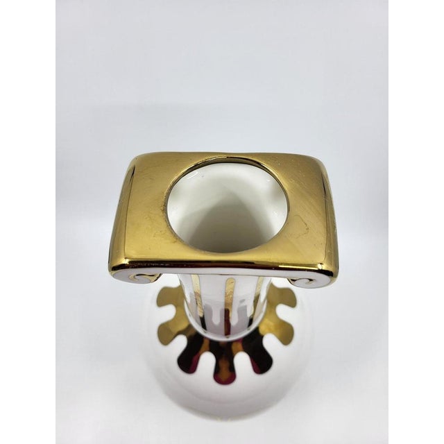 French White and Gold Porcelain Carafe by Vincent Darré for Monoprix For Sale - Image 4 of 8