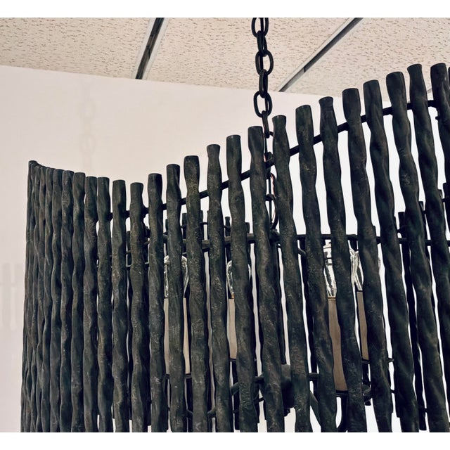 Made Goods Made Goods Industrial Modern Old Bronze Camille Pendant Light For Sale - Image 4 of 6