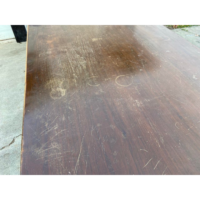 1930s Vintage Mid Century Modern Library Desk Table For Sale - Image 5 of 12