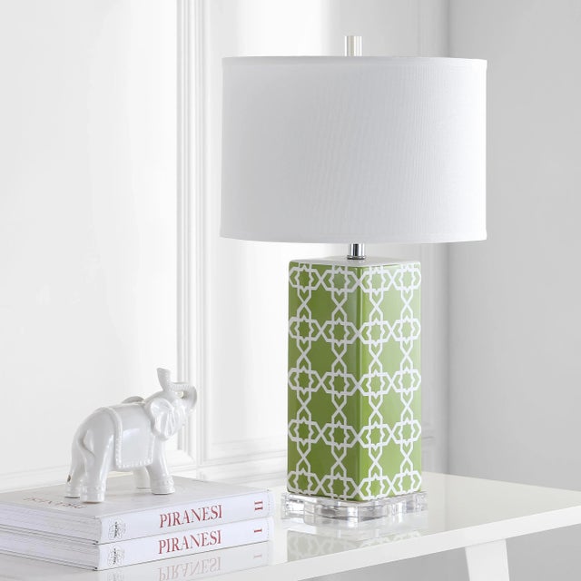 2020s 27 Inch H Table Lamp in Green - a Pair For Sale - Image 5 of 9