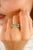 Not Yet Made - Made To Order 5 Octagon Cut Emerald Halo Diamond Ring Size 5 For Sale - Image 5 of 15