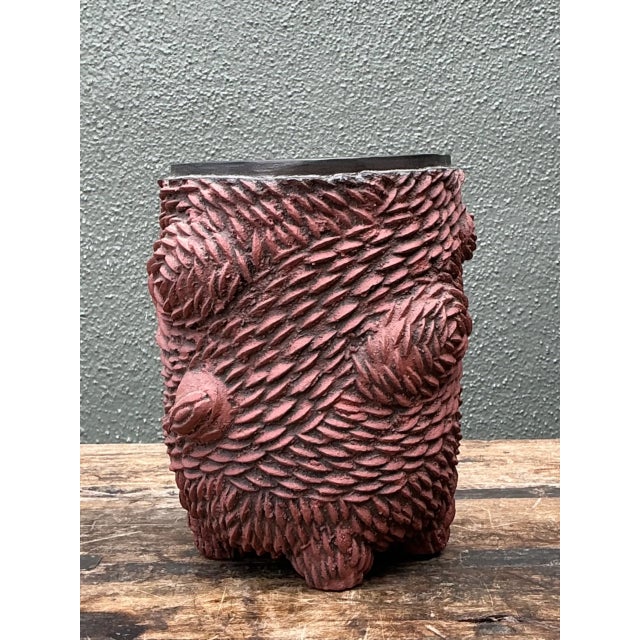 Vintage Sculptural Ceramic Vase For Sale - Image 4 of 12