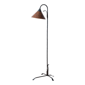 Arts & Crafts Style Hammered Copper Floor Lamp