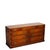 A handsome vintage military campaign style sideboard / bank of drawers, beautifully crafted in yew wood with classic brass...