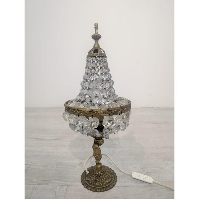 Metal Art Nouveau Lamp in Brass For Sale - Image 7 of 17