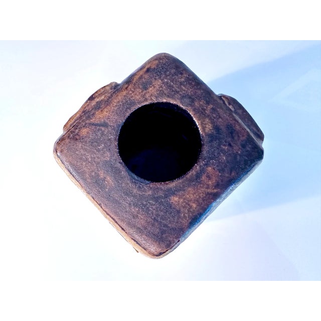 Brutalist Cube-Shaped Studio Ceramic Art Vase by Helmut Friedrich Schäffenacker, 1960s For Sale - Image 6 of 11