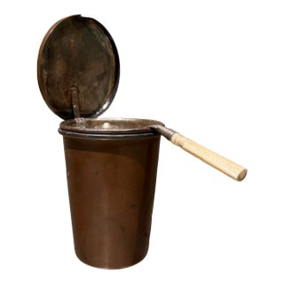 Victorian Gentleman's Traveling Copper Drinking Cup and Spirit Stove Set For Sale