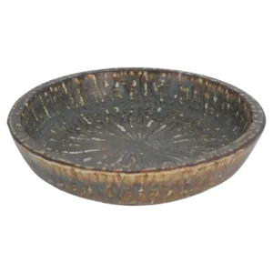 Mid-Century Modern Brown Stoneware Rubus Bowl by Gunnar Nylund for Rörstrand, 1960s