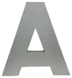 Large Vintage Grey Iron Facade Letter A, 1970s