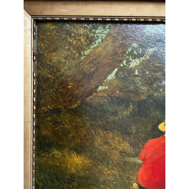 Figurative Antique Oil Painting, Boy With Sailboat, Signed For Sale - Image 3 of 13