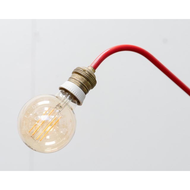 1950s Vintage Red Tripod Floor Lamp, 1950s For Sale - Image 5 of 10