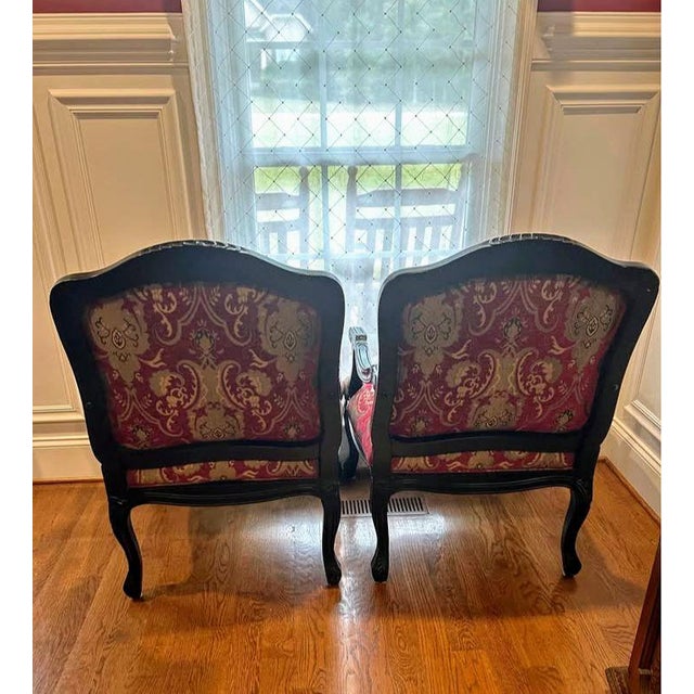 2010s Step Into a World of Classic Elegance With This Magnificent Pair of Louis XV Style Armchairs. For Sale - Image 5 of 9