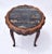 Wood Portoro Marble Antique Side Drink Table For Sale - Image 7 of 7