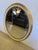 Oval Cream and Gold Leaf Wall Mirror For Sale In Philadelphia - Image 6 of 7