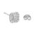 .925 Sterling Silver Round-Cut Diamond Accent Swirl Square Knot Stud Earrings (H-I Color, I2-I3 Clarity) For Sale - Image 4 of 6