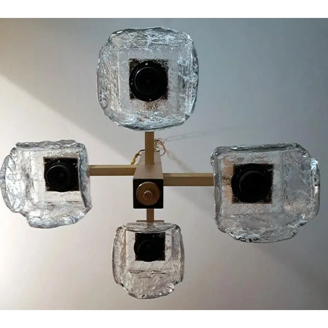 1960s Sciolari Gaetano Style Space Age Chandelier in Aluminum and Half Crystal For Sale - Image 11 of 12