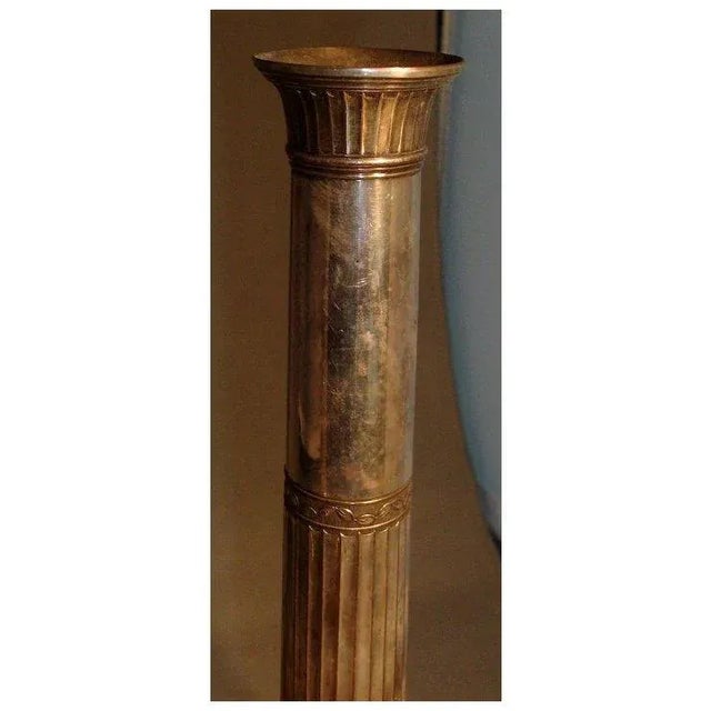 English Antique English George III 18th Century Old Sheffield Plate Candlesticks Silver on Copper 1790 - a Pair For Sale - Image 3 of 7