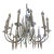 1960s Prescelite Silver Chandelier Attributed to Gaetano Sciolari For Sale