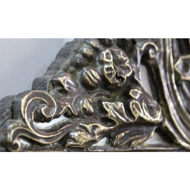 Metal Small Louis XIV Style Brass Mirror, 1800s For Sale - Image 7 of 18