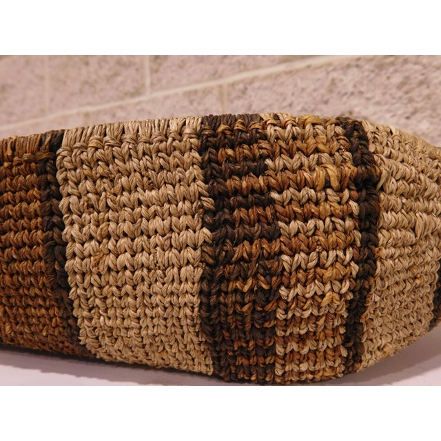 Vintage Woven Basket Bowl For Sale - Image 4 of 12