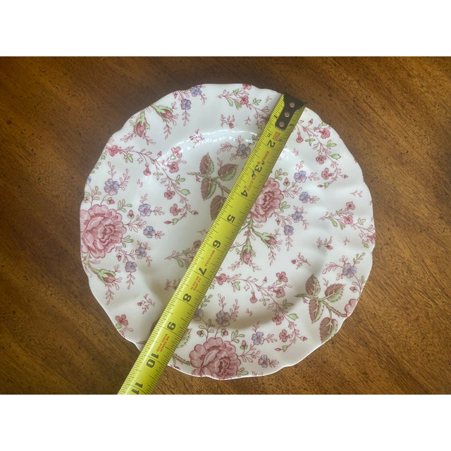 1970s 1970s Johnson Brothers Rose Chintz Dinner Plates- Set of 2 For Sale - Image 5 of 9